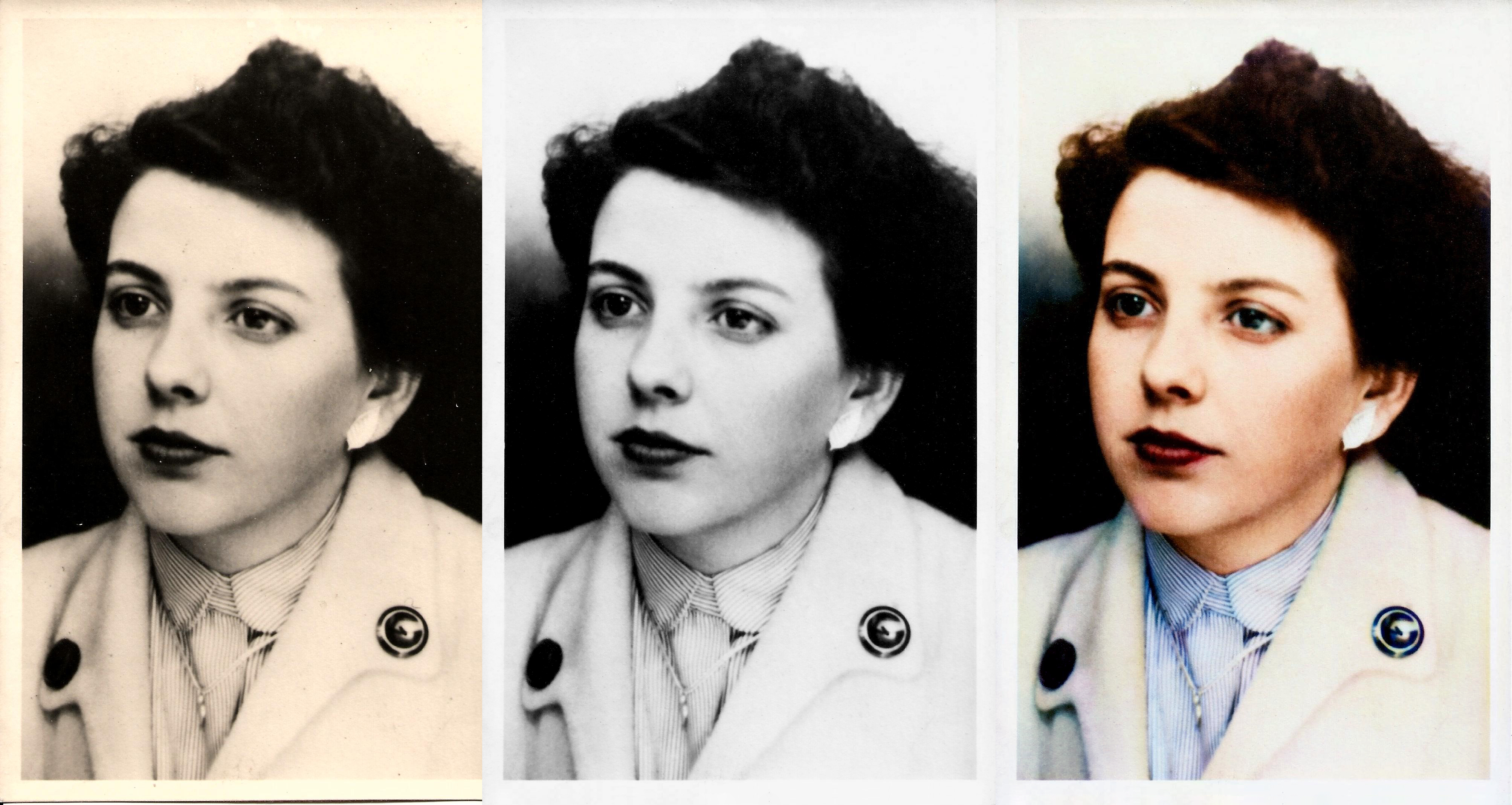 Avant après d'une restauration de photo ancienne